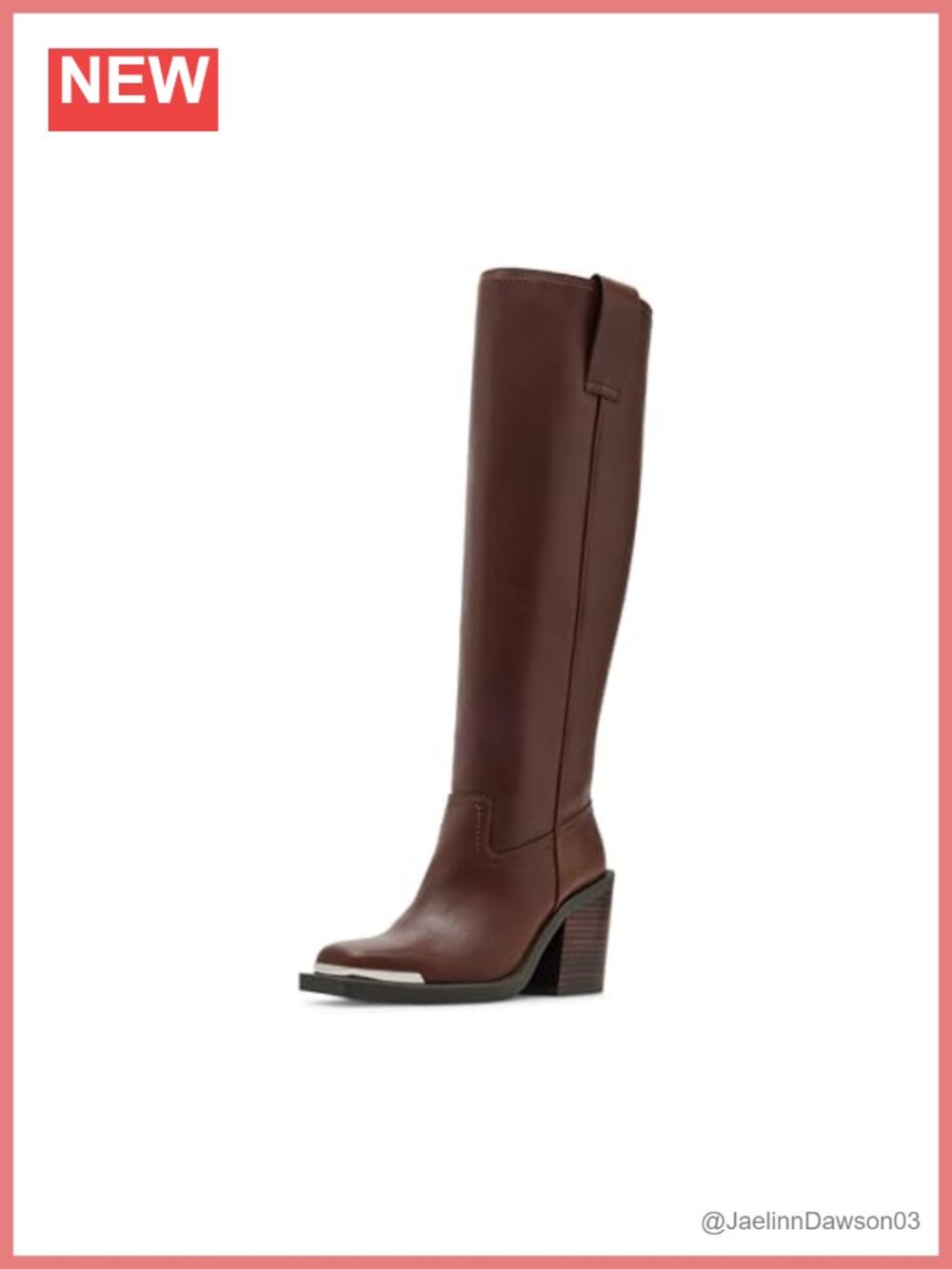 Women's Knee High Boots Square Toe Block Heel Pull On Casual Fall Boots